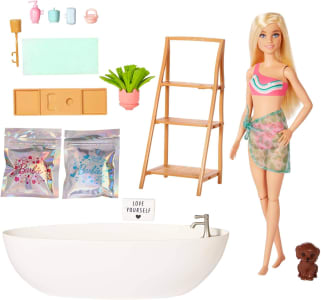 Barbie Fashion & Beauty Boneca e banheira Banho de Confete