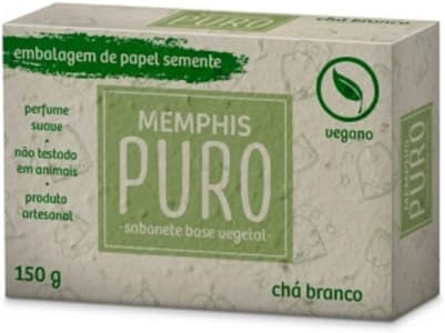 Sabonete Puro Vegetal, Vegano, Chá Branco De 150g., Memphis Puro