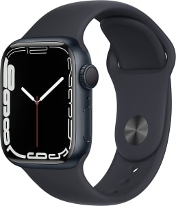  Apple Relógio série 7 GPS, 41 mm caixa de alumínio Midnight com pulseira esportiva Midnight – Regular 