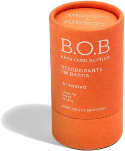 Desodorante Alta Proteção Intensivo em Barra B.O.B | Natural, vegano, livre de crueldade, sustentável, livre de plástico, waterless, 0% álcool, livre de alumínio