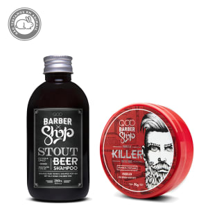 Kit Shampoo QOD Barber Shop Stout Beer 250ml + Pomada QOD Barber Shop Killer 70g - IncolorKit Shampoo QOD Barber Shop Stout Beer 250ml + Pomada QOD Barber Shop Killer 70g - Incolor