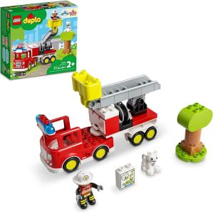 LEGO® DUPLO® Resgate Camião dos Bombeiros 10969 Brinquedo de Construção; Bombeiro e Camião dos Bombeiros com Luzes e Sirene (21 peças)