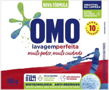 OMO Sabão Em Pó Lavagem Perfeita 800G