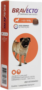 Bravecto Cães 4,5 até 10kg, 250mg Bravecto para Cães, 4,5 até 10kg