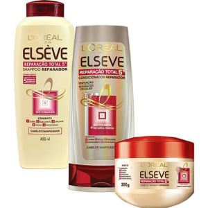 Kit Shampoo Elseve Reparação Total 5 LOreal Paris + Condicionador Elseve Reparação Total 5 200ml