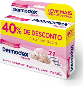 Dermodex Pomada Para Prevenção De Assaduras Prevent - 120G (2X60G) - 40% Na 2ª Unidades