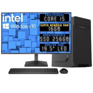 Computador Completo 3green 3D-088, Intel Core i5, 16GB RAM, 256GB SSD, Monitor LED 19.5", Windows 10