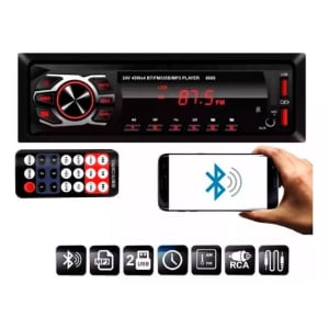 Som Automotivo AM/FM First Option Maxx Audio 4x25W RMS 2 USB Carregador Celular MP3 Bluetooth 4 Saídas para Alto-Falantes - Som Automotivo - Magazine