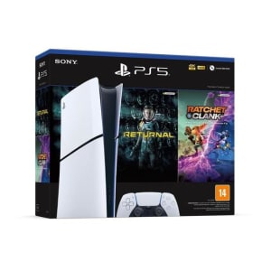 Console PlayStation 5 Slim, SSD 1TB, Edição Digital, Branco + 2 Jogos Digitais - 1000038914 - Sony - Outros Games - Magazine {{route.pmdStoreName}}Logo LuLogo Magalu