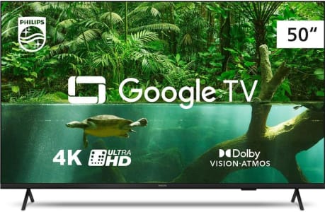 Smart TV 50" Ultra HD 4K Philips 50PUG7408/78 com Google TV, HDR10+, Dolby Vision, Dolby Atmos, Bluetooth 5.0 e Chromecast Integrado