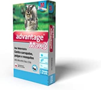 Antipulgas Advantage Max3 Bayer para Cães de 4kg até 10kg - 1ml