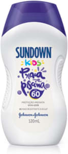 Sundown Protetor Solar Infantil Corpo e Rosto Praia e Piscina Kids FPS 60, 120ml