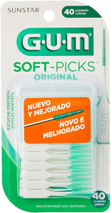 Soft Picks Gum Original, Palitos Interdentais, Com Estojo Portátil, 40 Unid., Gum