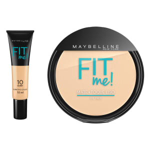 Kit Maybelline Fit Me Corretivo Cor 10 Claro + Pó Compacto Translúcido