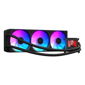 Water Cooler Kalkan Aura Com Tela Lcd 360mm ARGB Intel Amd Preto