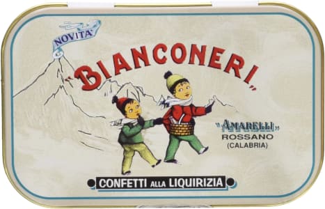 Alcaçuz Aromatizado com Hortelã Bianconeri Amarelli - 50g