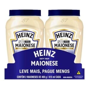 Heinz Pack Maionese Tradicional, 400g - 2 Unidades