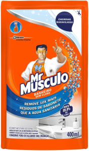 10 Unidades Limpador Mr Músculo para Banheiro Refil 400ml