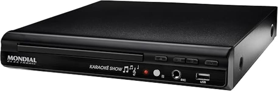 DVD Karaokê USB II, Mondial, Preto, 25W, Bivolt - D-20