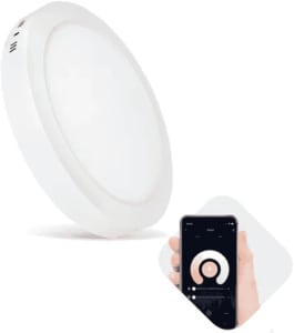 Luminária Inteligente LED 24W 3000-6500K Elgin Wi-Fi Redonda de Sobrepor Bivolt Compatível com Alexa e Google Home