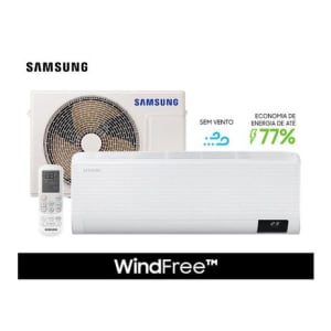Ar Condicionado Split Inverter Samsung WindFree Sem Vento 9000 BTUh Frio Monofásico - AR09AVHABWKNAZ