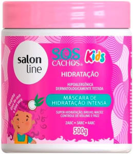 Máscara de Hidratação Intensa S.O.S Cachos Kids, 500gr, Salon Line, Salon Line, Branco