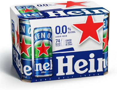 Pack Heineken Cerveja sem Álcool - 12 Latas de 350ml