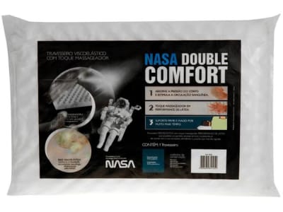 Travesseiro Fibrasca NASA Espuma Viscoelástica Double Comfort