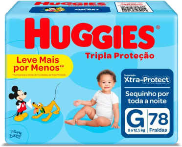 Huggies Tripla Proteção - Fralda descartável Tamanho G 78 Fraldas