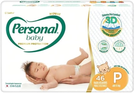 Fralda Baby Premium Protection Pequena 46Pads Personal