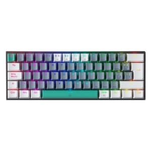 Teclado Mecânico Gamer Machenike K500-B61 RGB Switch Huano Brown Cinza - MAC-K500-B61GBR-WW