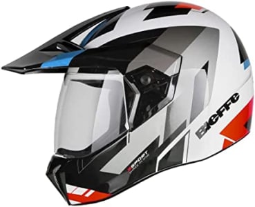 Capacete Bieffe 3 Sport React Branco com Vermelho