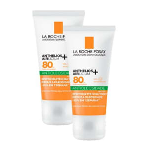 Kit 2 Protetor Solar Anthelios AIRlicium+ Antioleosidade FPS 80 Gel Creme Sem Cor 40g - Magazine Ofertaesperta