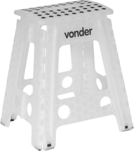 Vonder Banqueta Plástica Dobrável Branca Altura 450 Mm