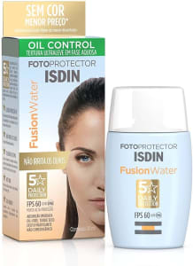 Protetor Solar Facial ISDIN Fusion Water 5 Stars FPS 60 sem cor - 30ml