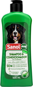 Sanol Dog Shampoo E Condicionador De Pêlos Para Cães 500 Ml Verde