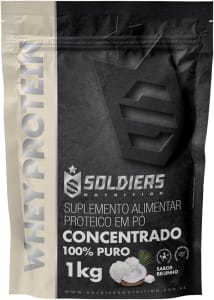 Whey Protein Concentrado 1kg - Beijinho - 100% Importado - Soldiers Nutrition