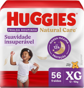 HUGGIES Fralda Huggies Natural Care Roupinha Xg 56 Unidades