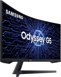 Samsung ‎C34G55TWWL Odyssey 34' - Monitor Gamer Curvo, WQHD, 165Hz, 1ms, tela ultrawide, HDMI, Display Port, Freesync Premium, preto, série G5