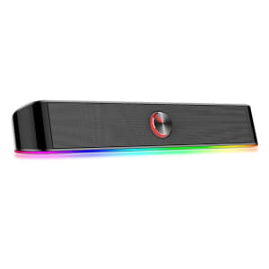 Soundbar Gamer Redragon Adiemus 6W RMS RGB USB 150Hz/20KHz Botão Touch Preto - GS560