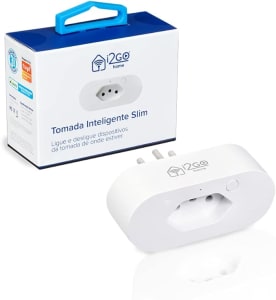 Tomada Inteligente Smart Plug Slim Wi-Fi 10A I2GO Home - Compatível com Alexa