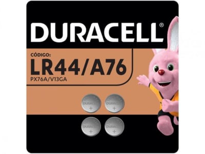 Pilha Alcalina Moeda LR44 / A76 4 Unidades - Duracell - Magazine Ofertaesperta