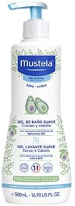 Gel Lavante Sabonete Líquido Hipoalergênico Corpo e Cabelo Mustela Bebê Azul 500Ml