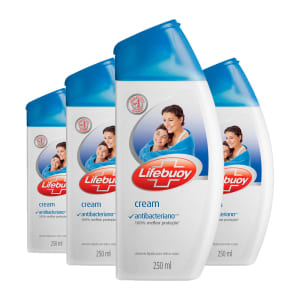 Kit 4 Sabonete Líquido Lifebuoy Cream - 250ml