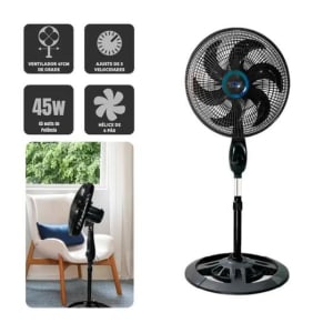 Ventilador Coluna Pedestal Silencioso 110v Preto - Yinaite - Ventilador de Coluna - Magazine Ofertaesperta