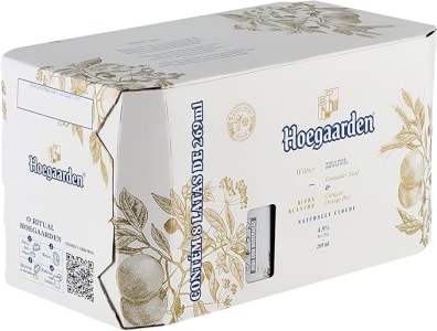 5 Packs Cerveja de Trigo Hoegaarden 269ml Lata - 8 Unidades