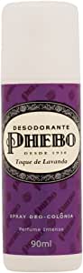 3 Unidades Desodorante Spray Toque de Lavanda Phebo Lilás 90ml