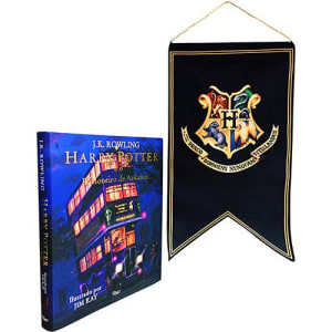 Livro - Harry Potter e o Prisioneiro de Azkaban Ilustrado 1ª Ed + Bandeira