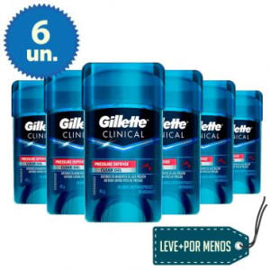 Leve Mais Pague Menos: 6 Desodorantes Clinical Gillette Pressure Defense 50g