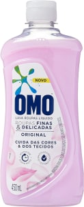 2 Unidades — OMO Lava-Roupas Líquido Roupas Finas E Delicadas Original Frasco 450Ml Omo 450 Ml